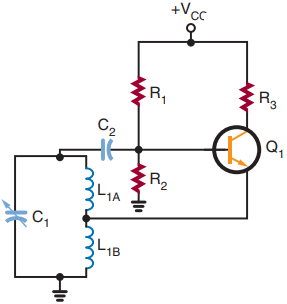 Series-fed Hartley oscillator.