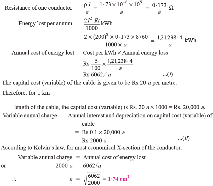 kelvin's law in power system