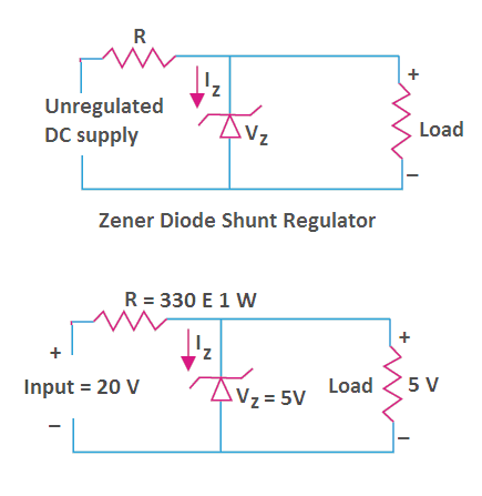 zener diode as voltage regulator