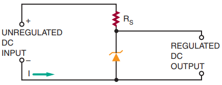 Zener diode as voltage regulator
