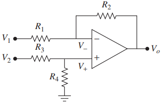 Differential input op-amp circuit.